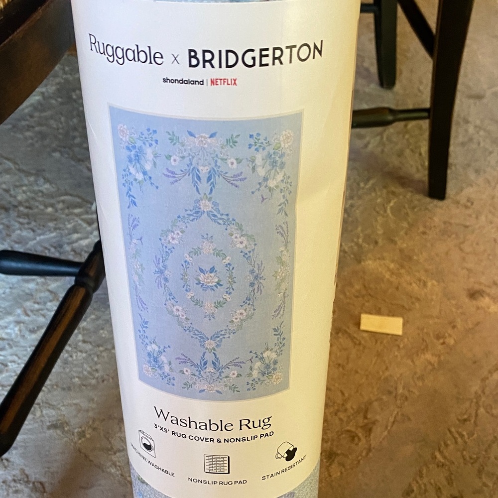 Ruggable x Bridgerton Blue Washable Rug